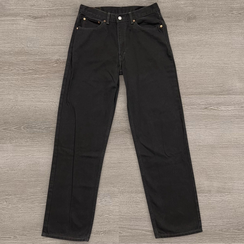 Levi's 550 Jeans Men's 34x33 Black Denim Relaxed Fit Tapered Leg Modern Casual